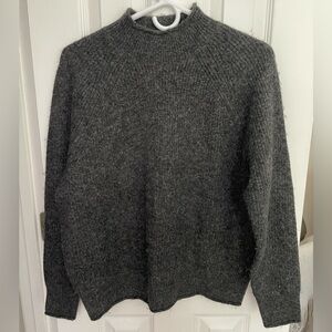 LOFT Gray Knit Turtleneck Sweater